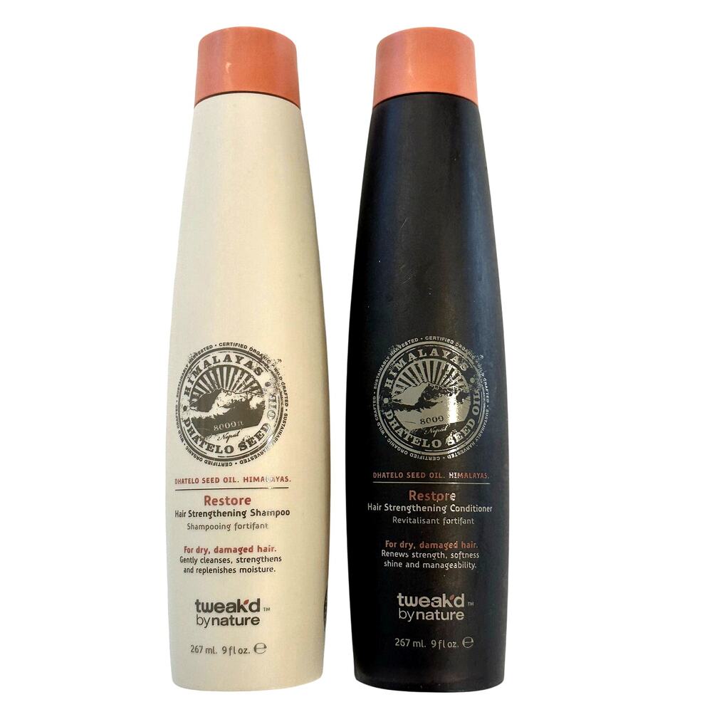 Tweak'd by Nature Restore Dhatelo Seed Amber Vanilla 9 oz Shampoo & Conditioner